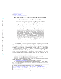 Optimal stopping under probability distortion