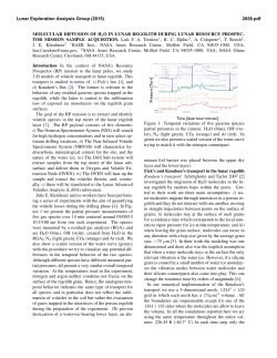 MOLECULAR DIFFUSION OF H2O IN LUNAR REGOLITH DURING