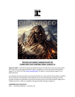 Preview Disturbed`s Album on iTunes First Play