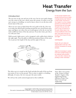 2.5) Energy from the sun