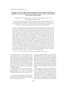 Changes in the benthic algal community and nutrient limitation