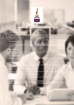 June 2017 intake brochure