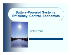 Battery-Powered Systems: Efficiency, Control, Economics
