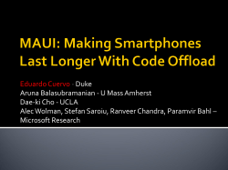 MAUI: Making Smartphones Last Longer With Code Offload