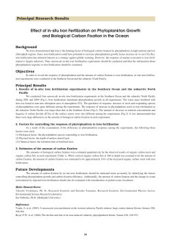 Effect of in-situ Iron Fertilization on Phytoplankton Growth and