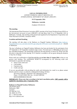 Local information Expert Working Group Meeting on