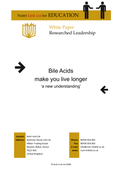 Bile Acids make you live longer