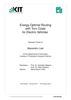 Energy-Optimal Routing with Turn Costs for - ITI Wagner