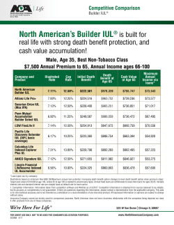 North American`s Builder&reg; IUL Ranks #1 in Maximum Annual Loan