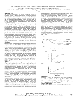 0925 - characterisation of lactic acid transport in bovine articular
