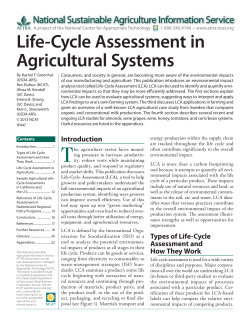 Life-Cycle Assessment - ATTRA - National Center for Appropriate