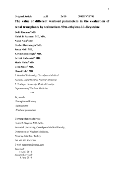 The Value of Different Washout Parameters in the Evaluation of