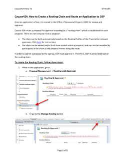 How to Create the Routing Chain