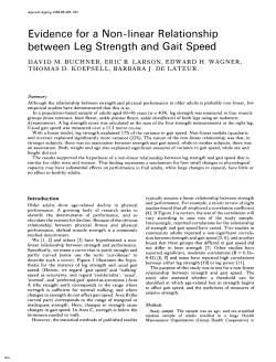 Evidence for a Non-linear Relationship between Leg Strength and