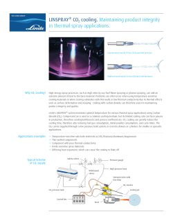 LINSPRAY&reg; CO2 cooling. Maintaining product integrity in thermal