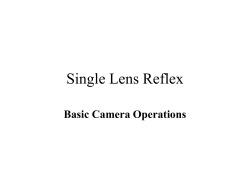 SLR Camera Basics (Exposure, Film Speed)