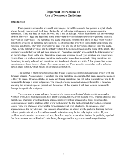 Nematode Guidelines for South Carolina Guidelines for South