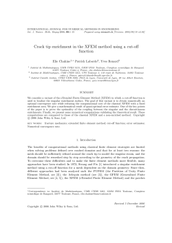 Crack tip enrichment in the XFEM method using a cut