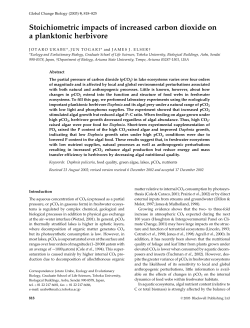 Stoichiometric impacts of increased carbon dioxide on a planktonic