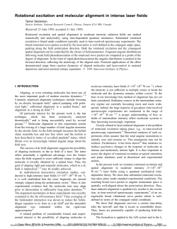 Rotational excitation and molecular alignment in intense laser fields