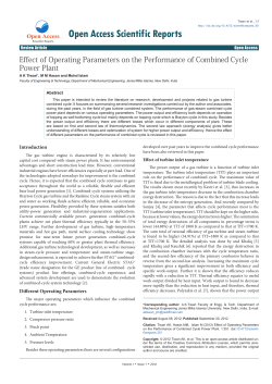 Effect of Operating Parameters on the Performance of Combined
