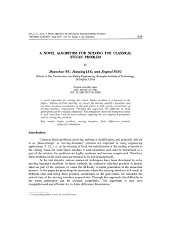 a novel algorithm for solving the classical stefan