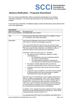 Advance Notification