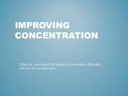 improving concentration - Westmoreland County Community College