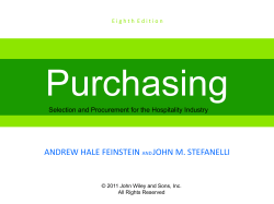 Purchasing Objectives and Administration