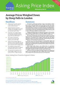Average Prices Weighed Down by Steep Falls in London