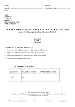 BIO PP1 - free kcse past papers