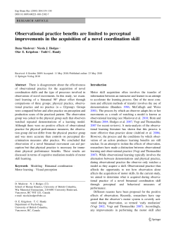 Observational practice benefits are limited to perceptual