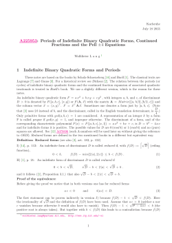Periods of Indefinite Binary Quadratic Forms, Continued