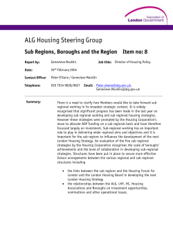 an evaluation of sub-regional strategies