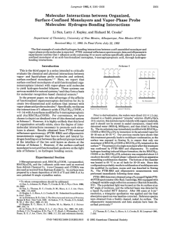 Molecular Interactions between Organized, Surface