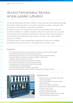 Alcohol Fermentation Monitor, simple parallel cultivation