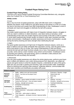Football Player Rating Form