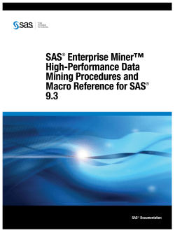 SAS Enterprise Miner&trade; High-Performance Data