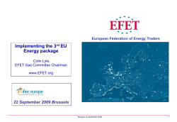 EFET &ndash; views on EC Draft LNG Paper