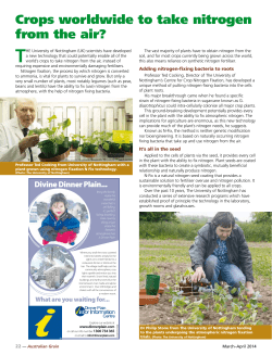 Crops worldwide to take nitrogen from the air?