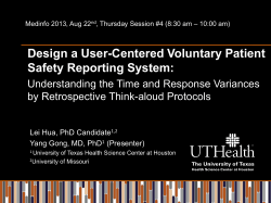 Retrospective think-aloud user testing