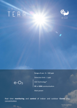 Real time monitoring and control of indoor and outdoor Ozone (O3