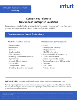 Convert your data to QuickBooks Enterprise Solutions