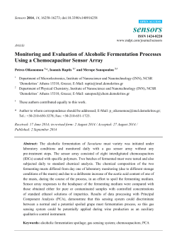 Monitoring and Evaluation of Alcoholic Fermentation