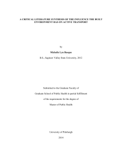 The influence of the built environment on active transport