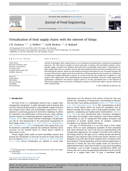 Virtualization of food supply chains with the internet of things (PDF