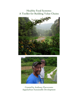 A Toolkit for Building Value Chains