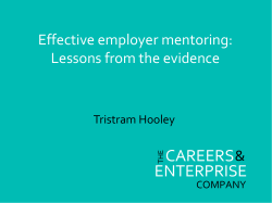 Effective employer mentoring - Education and Employers Taskforce