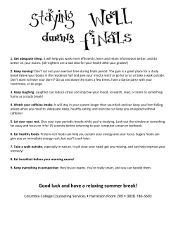 Good luck and have a relaxing summer break!