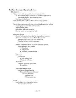 Real Time Kernels and Operating Systems